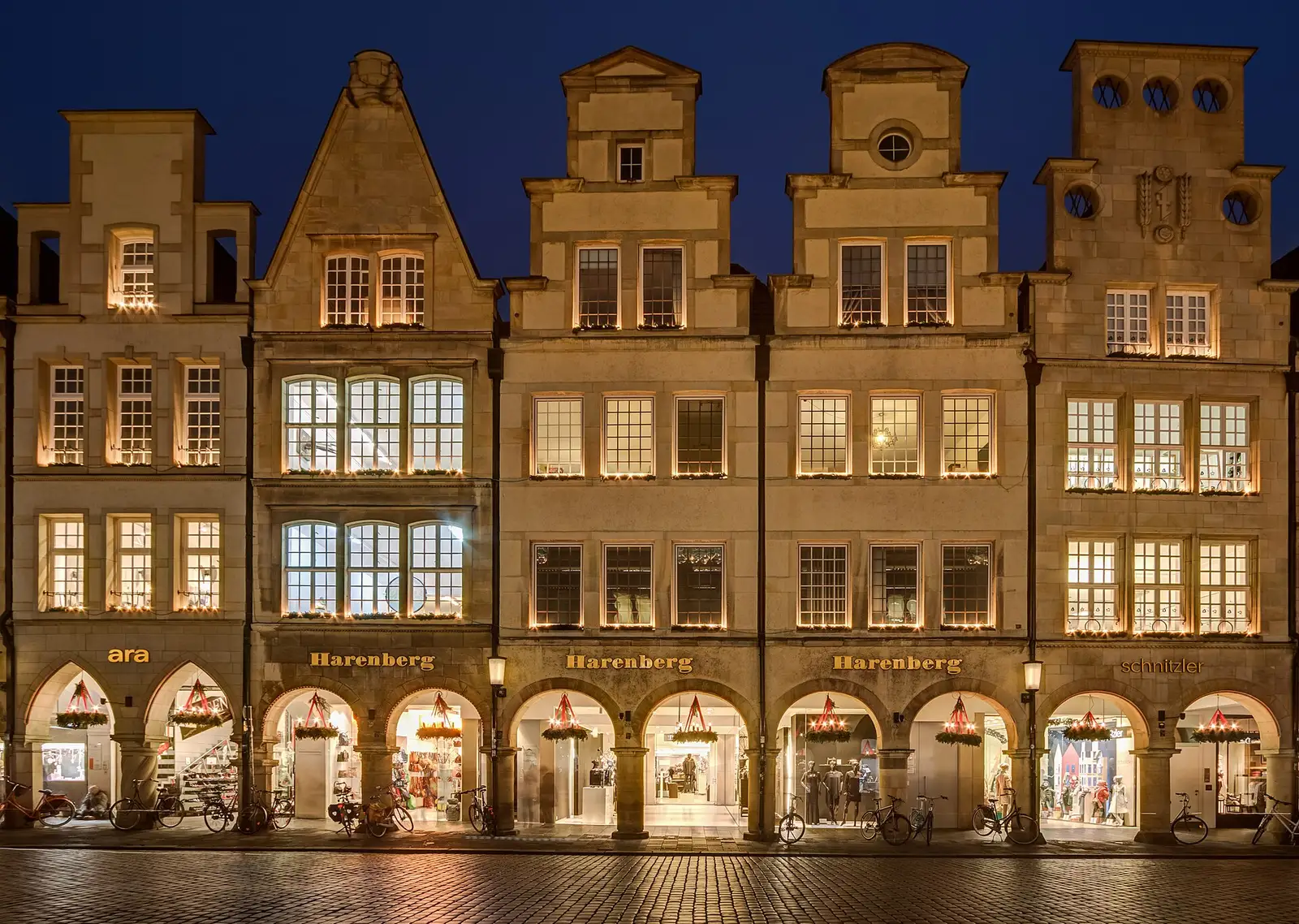 Giebelhäuser am Prinzipalmarkt in Münster